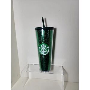 Starbucks Kitchen New 2019 Starbucks Holiday Green Glitter Tumbler